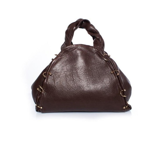 Image 1 of Borsa a tracolla Maison Du Posh in pelle marrone