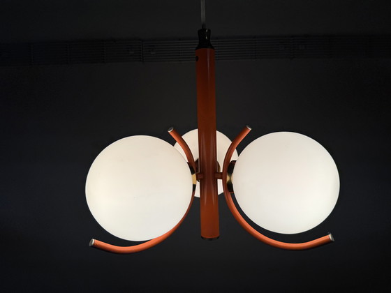 Image 1 of Lampadario arancione Space Age di Richard Essig