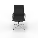 Vitra EA109 con braccioli/schienale alto, cromo/tessuto nero