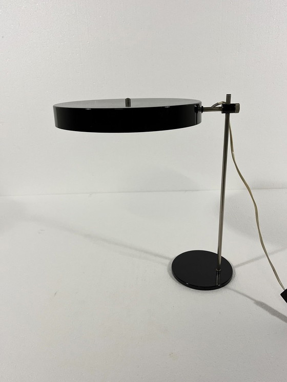 Image 1 of Lampe de bureau réglable noire 1950's