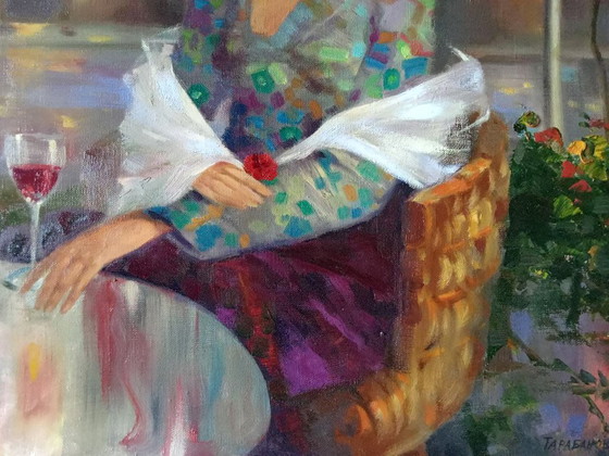 Original Ölgemälde Abstrakter Expressionismus Mädchen Nachtstadt – Gemälde & Zeichnungen, Canvas (photo 5 of 8)