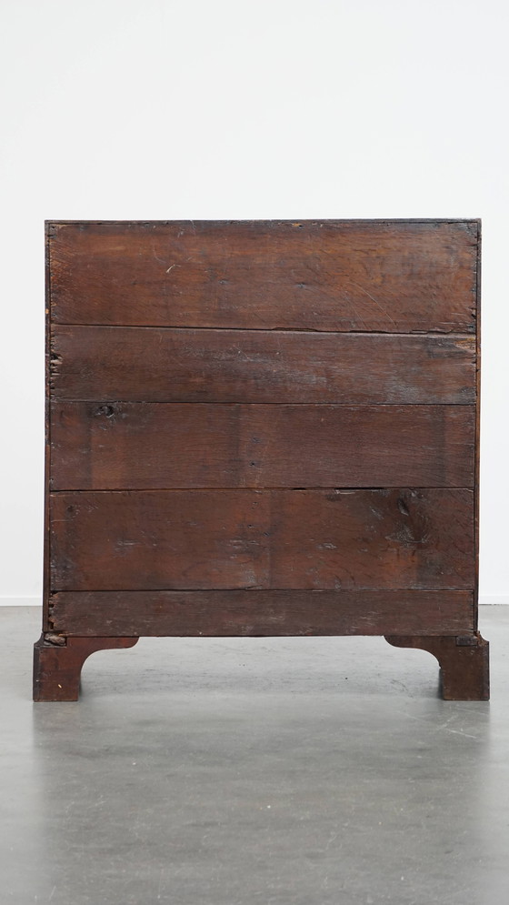 Image 1 of Secrétaire/meuble à tiroirs ancien en chêne de la fin du XVIIIe siècle