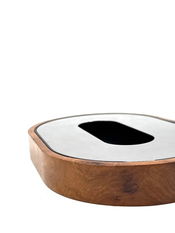 Image 1 of Mid-century olive wood ashtray, Italy ca. 1970