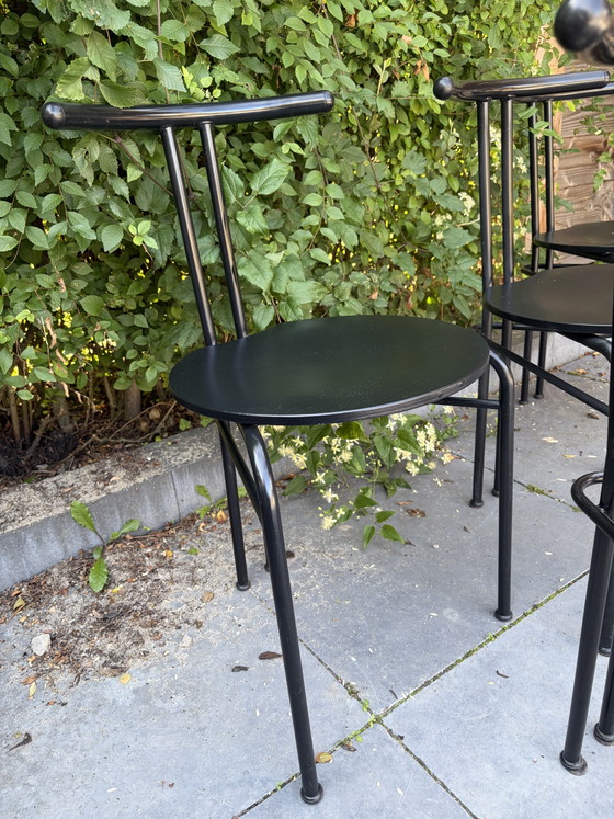 6 Vintage Postmodern Italy Chairs 1980s – Dining chairs, Metal (photo 9 of 15)
