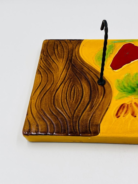 Image 1 of Plateau à fromages carré avec couteau Vallauris