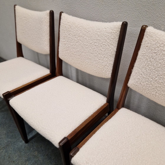 Image 1 of Set di 4 sedie danesi vintage rivestite di recente