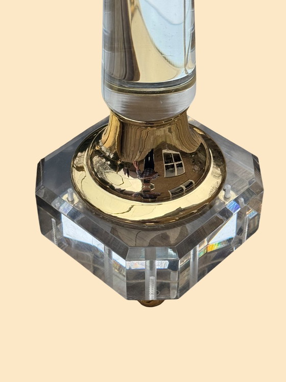 Image 1 of Tavolino da caffè Hollywood Regency | Italiano, dorato e a specchio | ca. 1975)