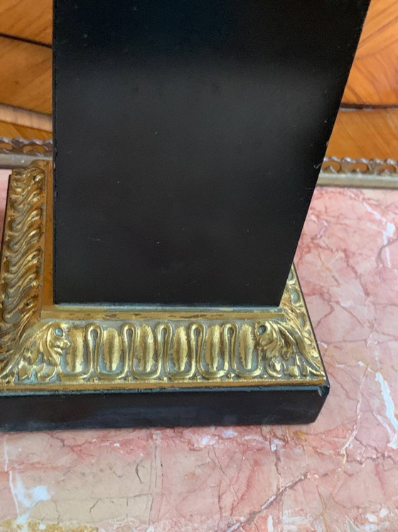 Pair of Napoleon III style vases. – Bronze, Marble (photo 4 of 7)
