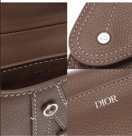Image 1 of Sac DIOR en Cuir Étoupe - 103257