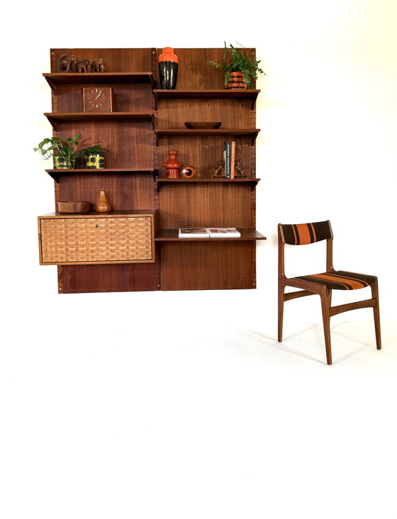 Vintage Modulair Teakhouten Wandsysteem ‘60 – Wandkast, Wood, Metal (photo 12 of 15)