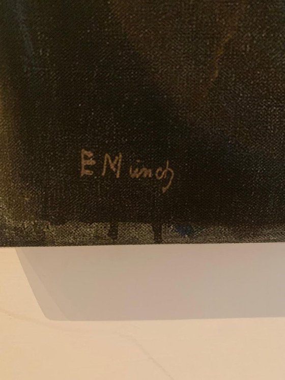 Edvard Munch "Madonna", Stampa su Tela Fine Art Qualità Museo 1:1 (91x70.5 cm), Stampe artistiche, Nero (foto 3 di 5)