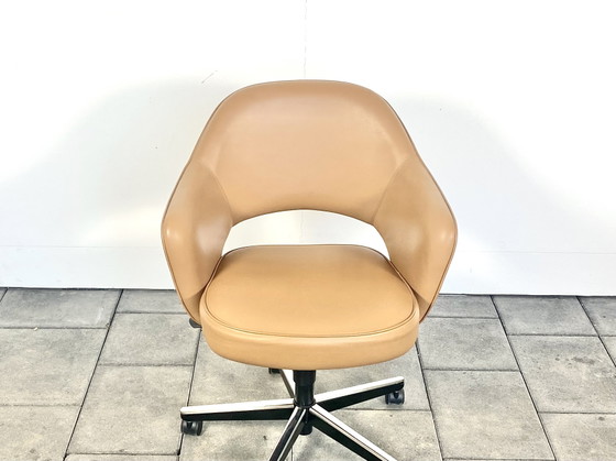 Knoll International Executive Bureaustoel Ontworpen door Eero Saarinen – Draaistoelen, Leather (photo 3 of 6)