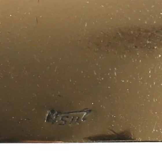Image 1 of "ITSU" CEILING LIGHT, FINLAND, CIRCA 1950. Brass ceiling light, signed on the outer edge.