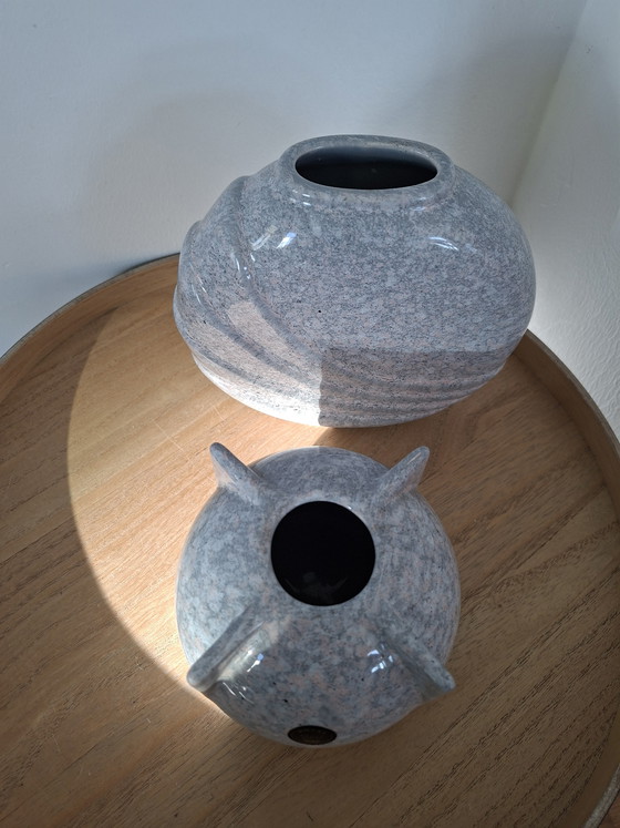 Image 1 of Beautiful Set of Postmodern Vases – Royal Holland – 80s Memphis Style