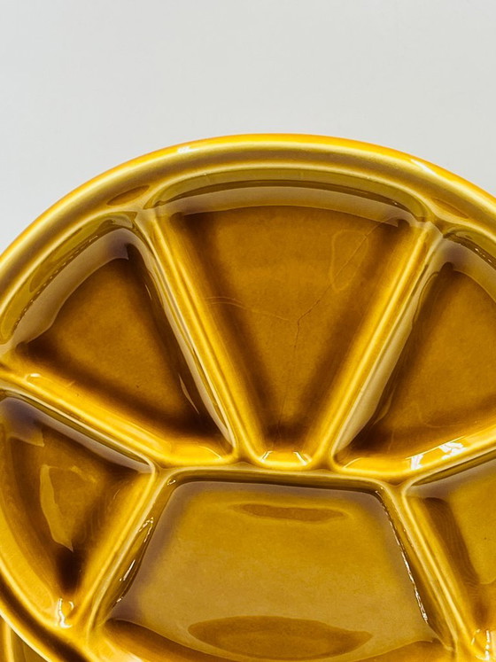 Lot de 6 Assiettes Fondue Gien Caramel Vintage – Vaisselle, Ceramic (photo 6 of 10)