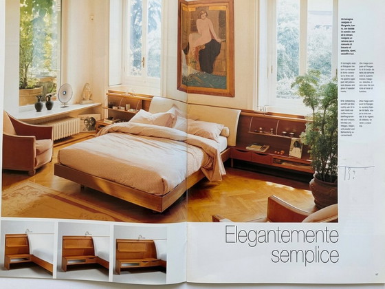 Poliform Morgante – Exceptionnel Ensemble de Chambre en Noyer Massif – Lits 2 places, Wood (photo 7 of 10)