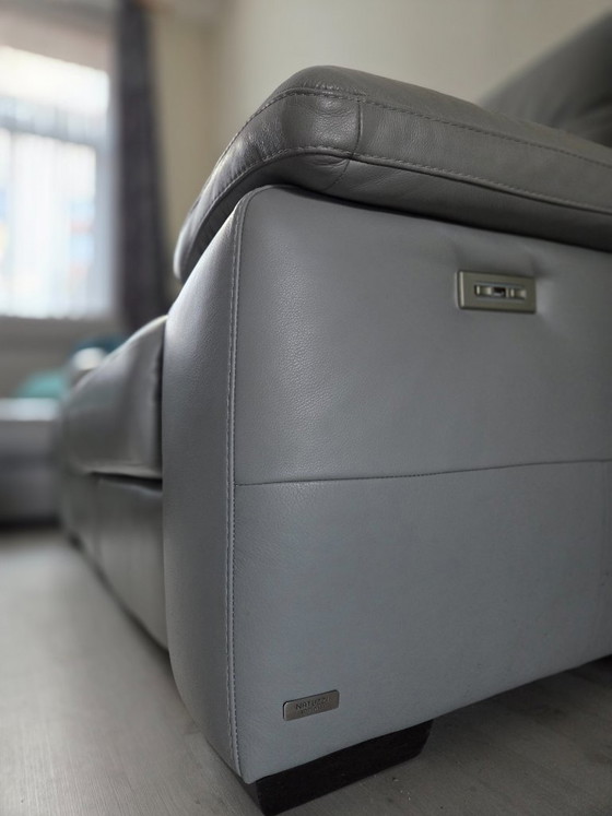 Divani Natuzzi - Grigio chiaro - 3 posti + 2 posti relax – Zona salotto, Leather (photo 7 of 10)