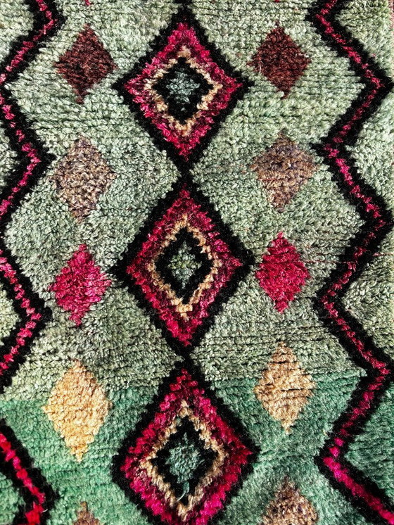 Image 1 of Boujad Runner Rug – 75x370 cm Moroccan Pastel Wool Hallway Carpet 