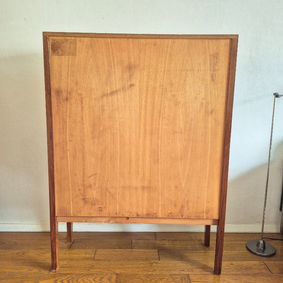 Mobile a parete Mid-Century, Palissandro di Rio, ante intrecciate, Möbelwerkstätten Leo Bub – Credenze alte (photo 10 of 11)