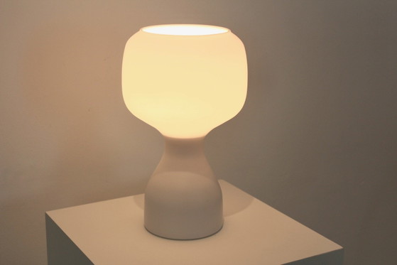 Philips Lampe de table en verre opalin blanc, Dutch Design Style (photo 8 sur 8)