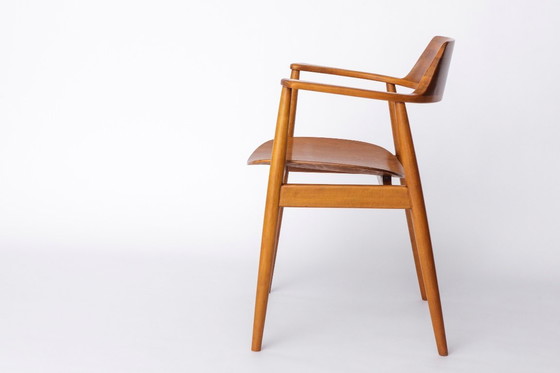 Image 1 of Wilkhahn 411 fauteuil, vintage teakhout uit de jaren 60, Duitse mid-century moderne stoel