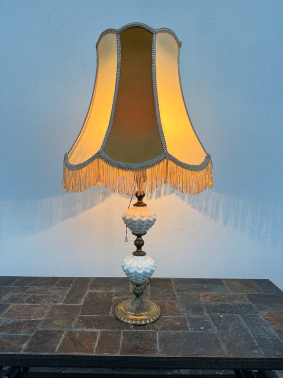 Lampada in maiolica e ottone anni '60 – Lampade da tavolo, Ceramica (photo 15 of 15)