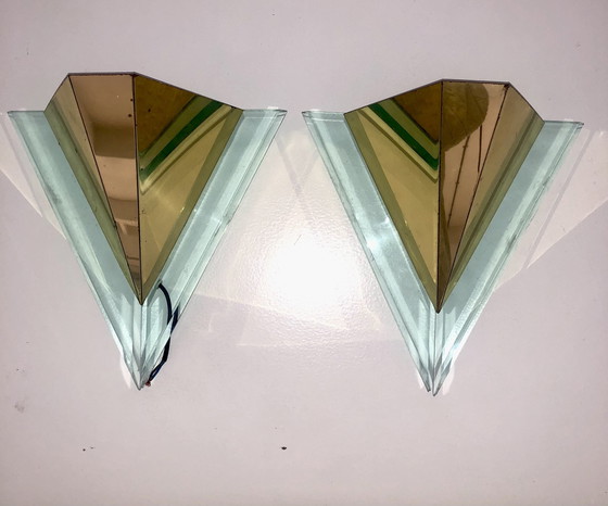 Image 1 of 5x triangle vintage lampe murale moderne