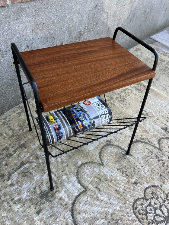 Image 1 of Table de lecture vintage avec plateau en teck