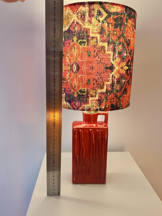 Image 1 of Moderne draadloze tafellamp - gemaakt van een vaas uit de jaren 70 - West-Duits aardewerk