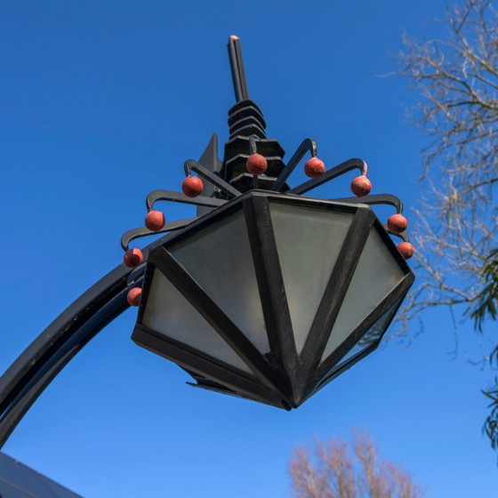 Image 1 of art deco outdoor lantern.