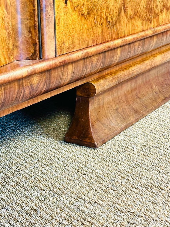 Image 1 of Sideboard im Art-Deco-Stil aus Nussbaummaserholz, Frankreich, 1930