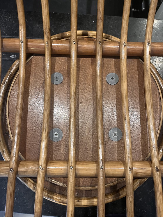 Image 1 of Swivel lounge chairs made of bamboo from the 70s