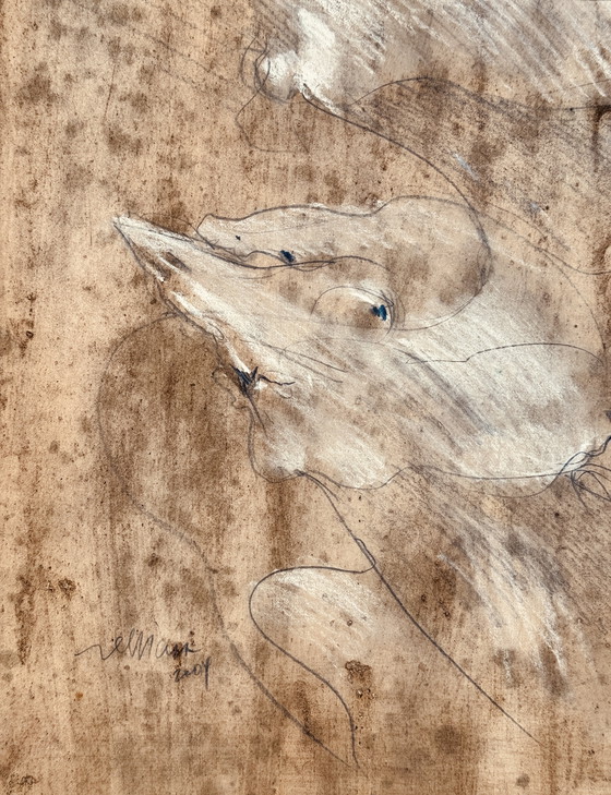 Image 1 of Robert Detheux surrealistisches Gemälde "L'indélicatesse" von 2004