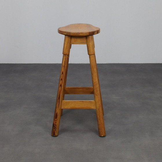 Image 1 of Pair of Barstools in Pinewood, 1970s