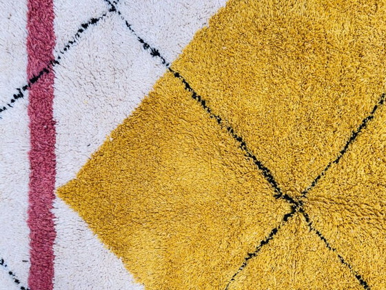 Image 1 of Round Beni ourain rug 1.5X1.5m - New Berber design Hand-Knotted Moroccan wool rug - berber carpet - FREE SHIPPING