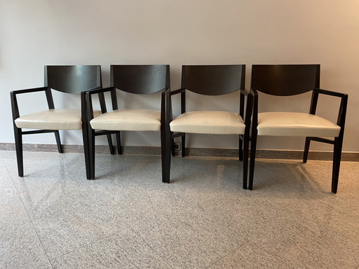 4x Paar vintage Scandinavische stijl fauteuils Natuzzi, Italië jaren