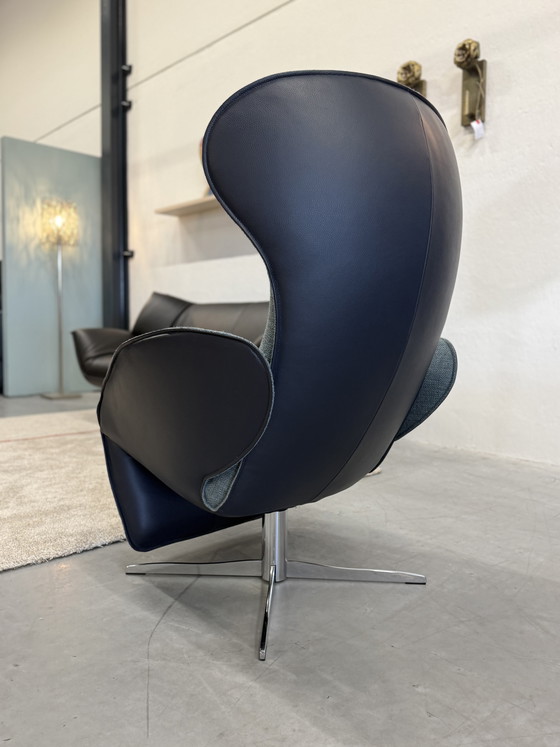 Image 1 of Jori Daydreamer Relaxfauteuil stof leer blauw