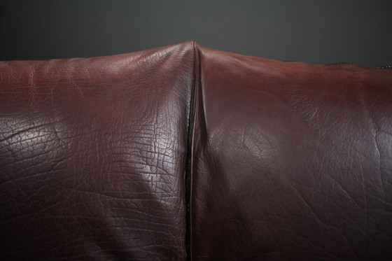 Image 1 of Perfecte, gepatineerde Le Bambole leren bank van Mario Bellini - B&B Italia