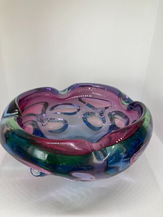Image 1 of Trinket dish/shell-shaped ashtray in Murano glass, 1.4 kg, Italy, 1970