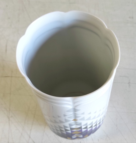 Image 1 of Vase style Art-Déco en porcelaine de Limoges par Georges Boyer 