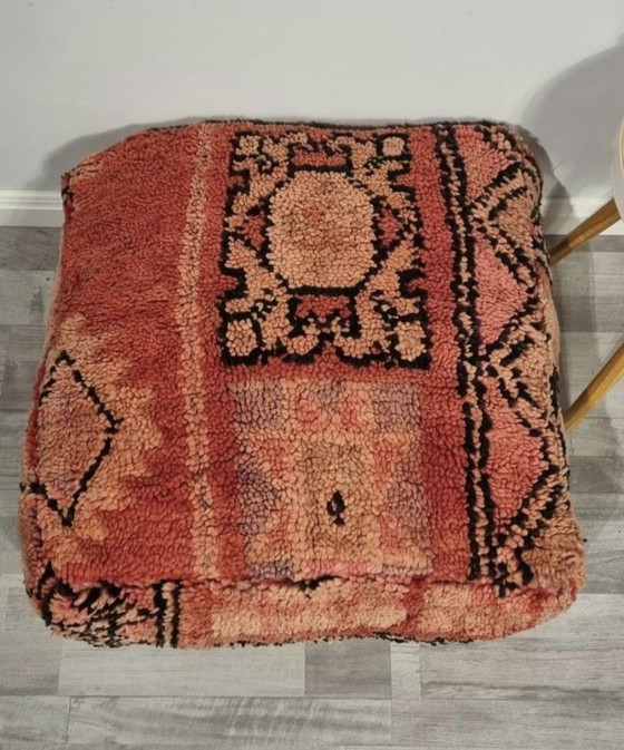 Image 1 of Moroccan Berber pouf, vintage seat cushion
