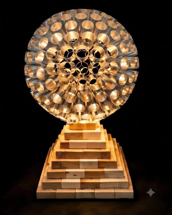 Image 1 of Large Space Age Table Lamp (60cm) – Aluminium Light Sculpture (E27)