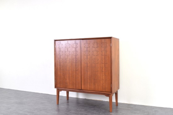 Image 1 of Mid-Century Teak Highboard by Rastad & Relling for Eidsfjord Møbelfabrikk, 1950s.