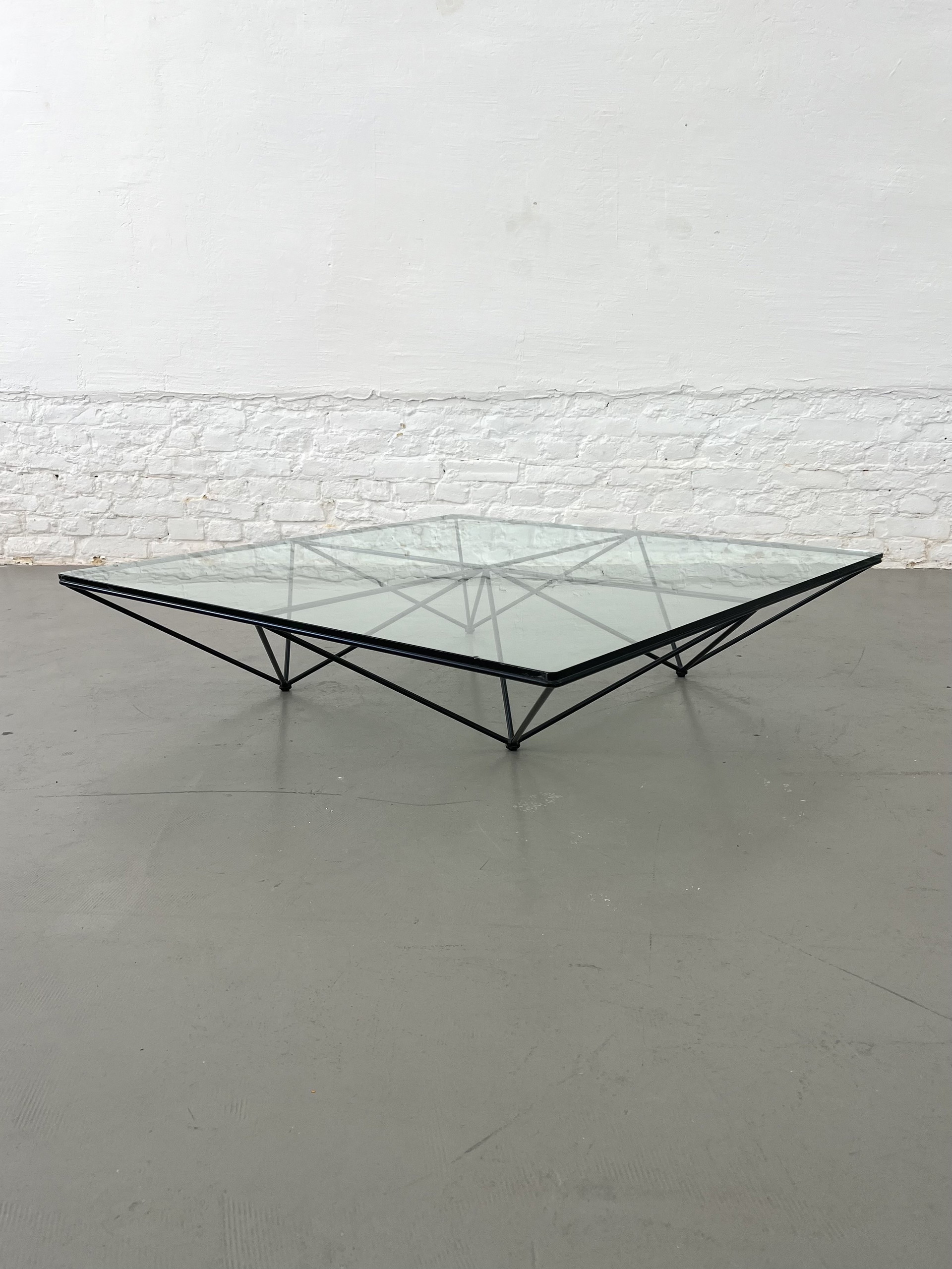 B&B Italia 1980'sヴィンテージ ALANDA ガラステーブル B&B Italia Alanda coffee table glass table 80s Paolo Piva