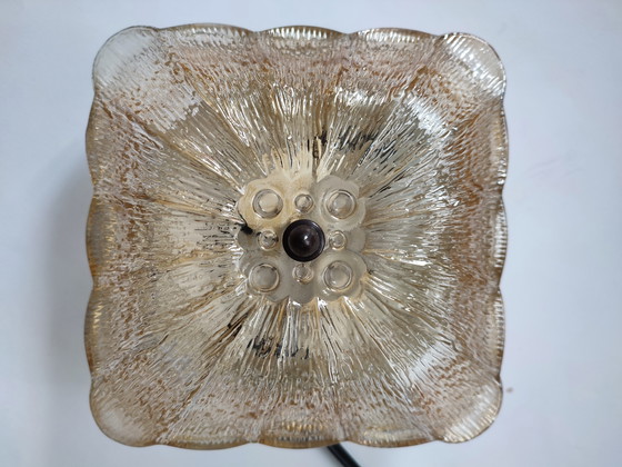 Image 1 of Lampe de plafond Vintage Lampe de plafond Lampe murale 60s Sixties Verre Ambre