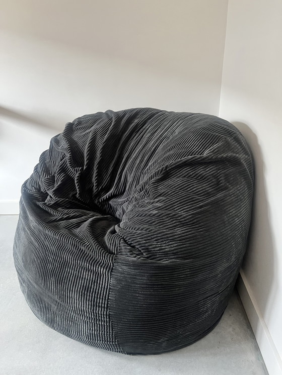 Image 1 of Vetsak beanbag larg-cord terciopelo gris oscuro
