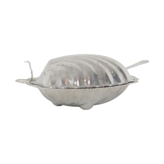 Vintage Coquille Schelp Boterschaal – Tafelaccessoires, Glass, Chrome (photo 5 of 12)