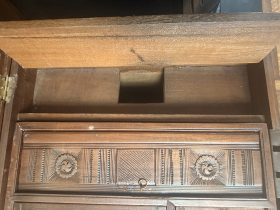 Cofre de viaje antiguo angloindio de teca / Cofre Mandalay (ca. 1880) – Armarios de almacenamiento, Wood (photo 6 of 10)