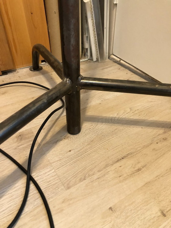 Image 1 of Hoge theater lamp spot industriele lamp op gietijzeren staander - uitschuifbaar - 220cm