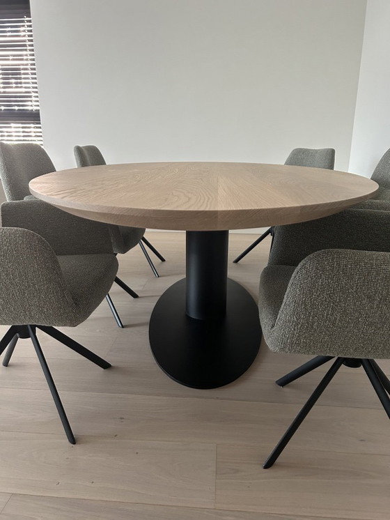 Image 1 of Piano del tavolo ovale, rovere massello, spazzolato, 280x120